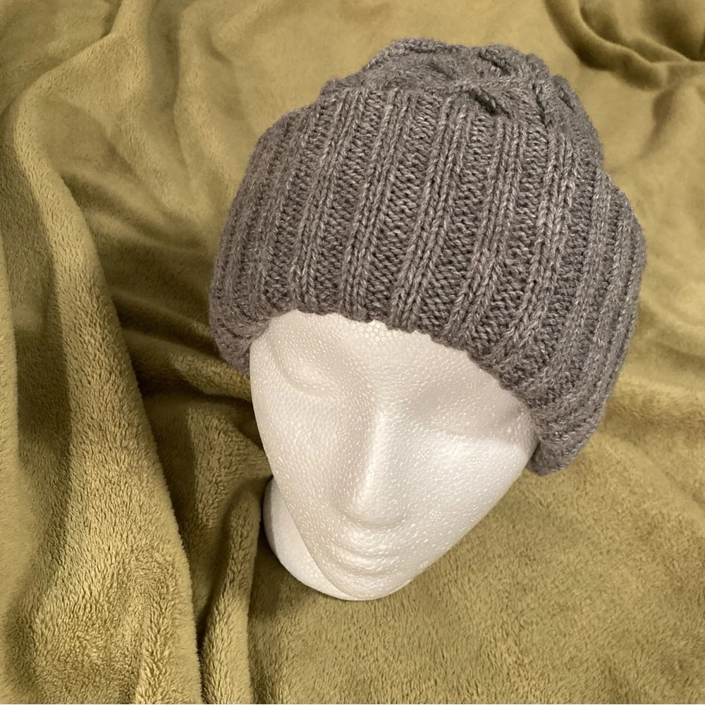 NWOT Cap Vintage 80s Stretch Knit Hat Gray